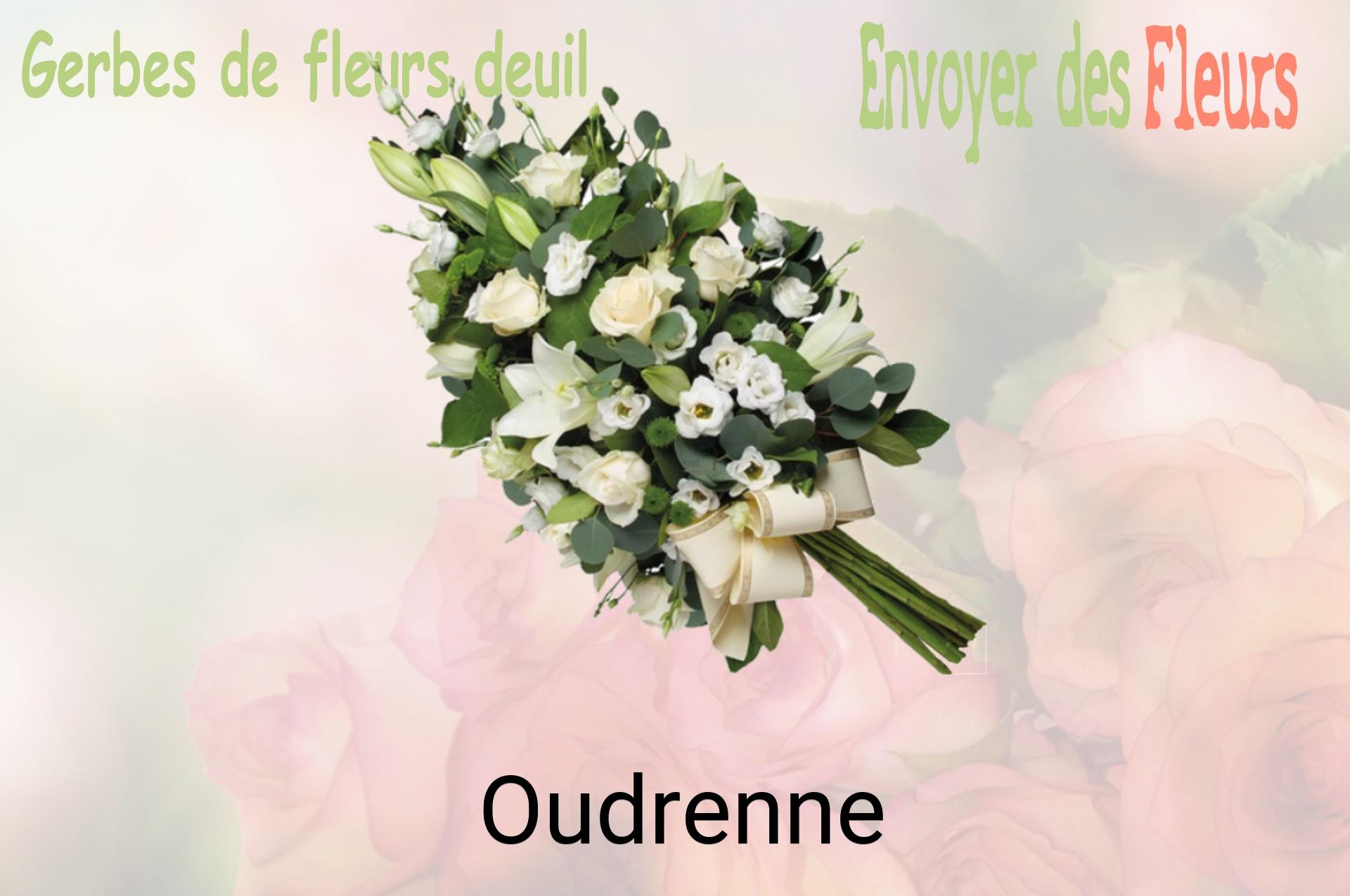 Gerbe de fleurs de deuil livrée à Oudrenne